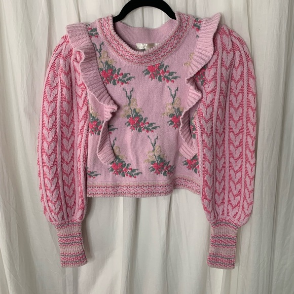 LoveShackFancy Warwick Pullover Sweater - Picture 4 of 11